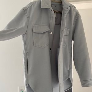 Baby blue shacket M A&F